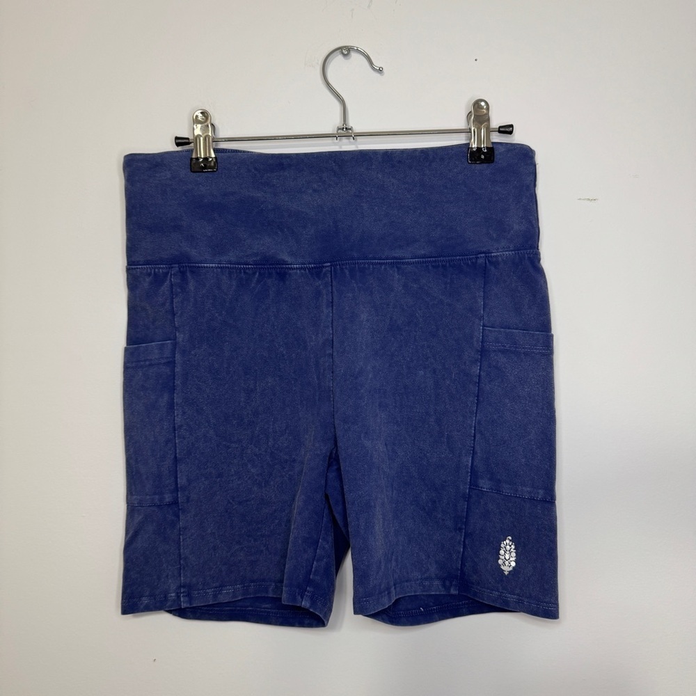 Free People Movement Sample Shorts Small One-of-a-Kind Navy Blue Biker Shorts